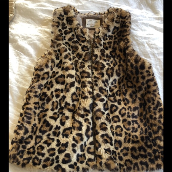 zara leopard vest